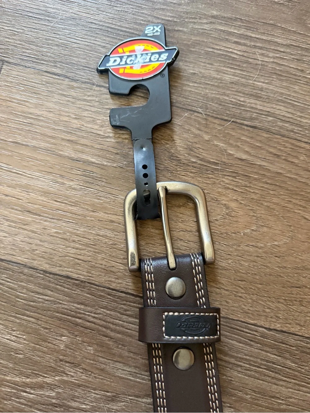 NWT Dickies Brown Leather Belt 2X 46-48